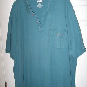 Duluth Trading Co Green Heavy Duty Banded Bottom Polo Shirt Men's 3XL
